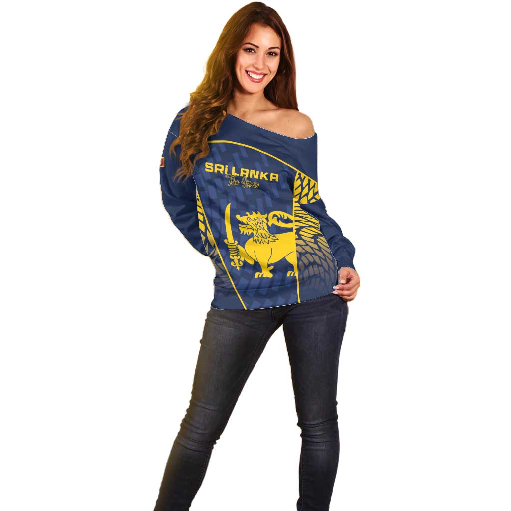 Custom Sri Lanka Cricket Off Shoulder Sweater Go Champions Lions