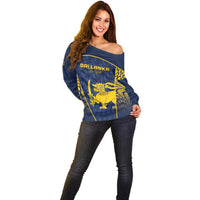 Custom Sri Lanka Cricket Off Shoulder Sweater Go Champions Lions