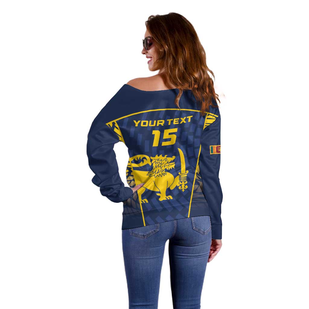 Custom Sri Lanka Cricket Off Shoulder Sweater Go Champions Lions