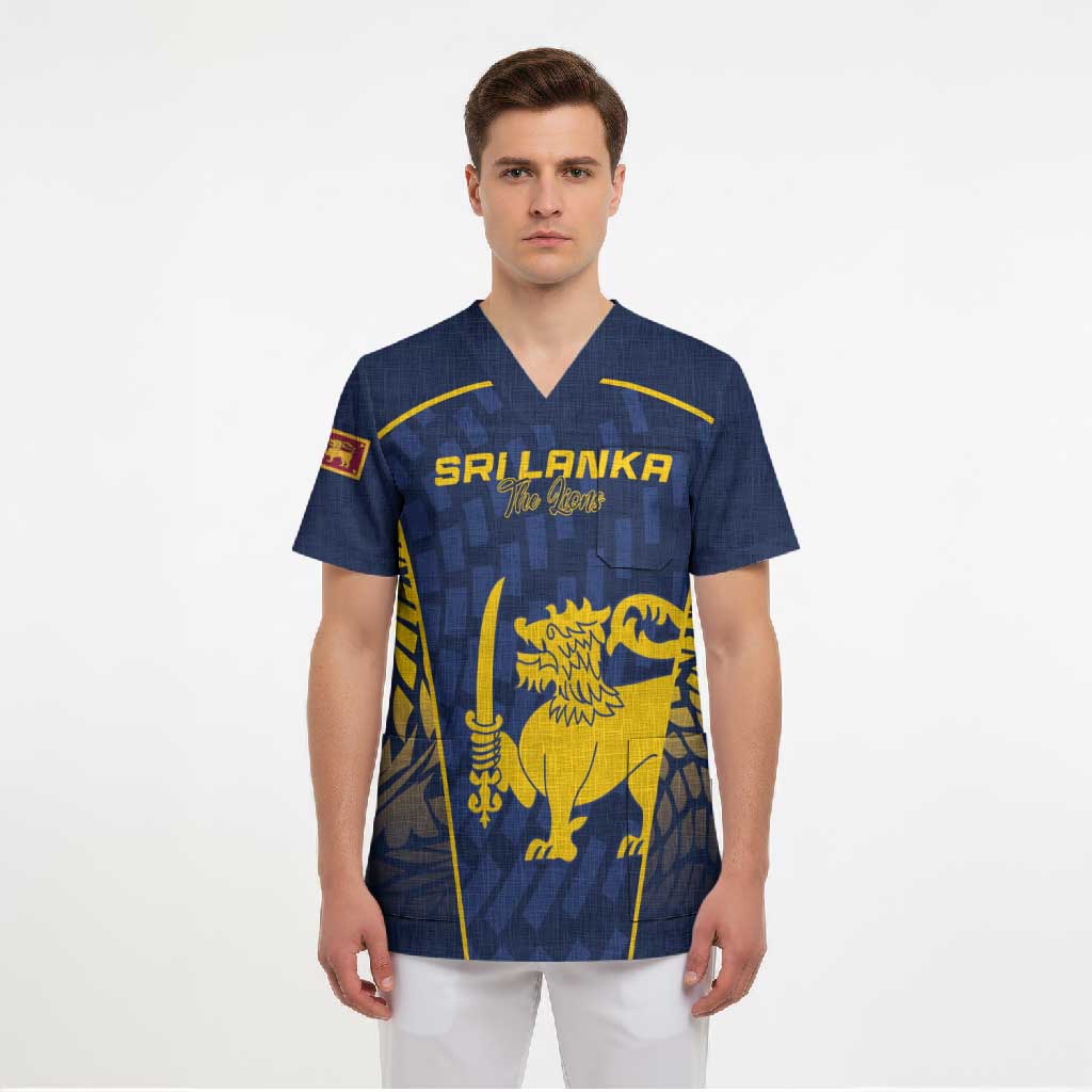 Custom Sri Lanka Cricket Scrub Top Go Champions Lions