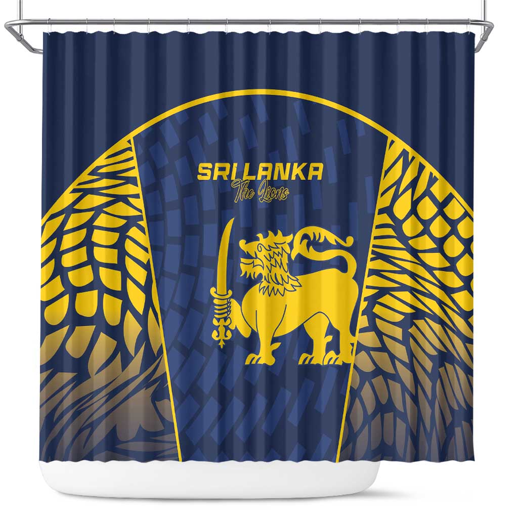 Sri Lanka Cricket Shower Curtain Go Champions Lions