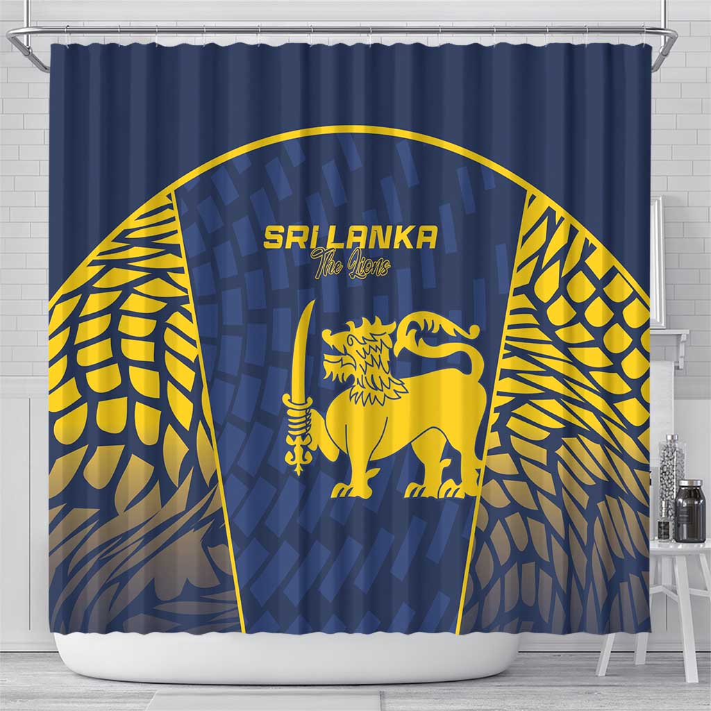 Sri Lanka Cricket Shower Curtain Go Champions Lions