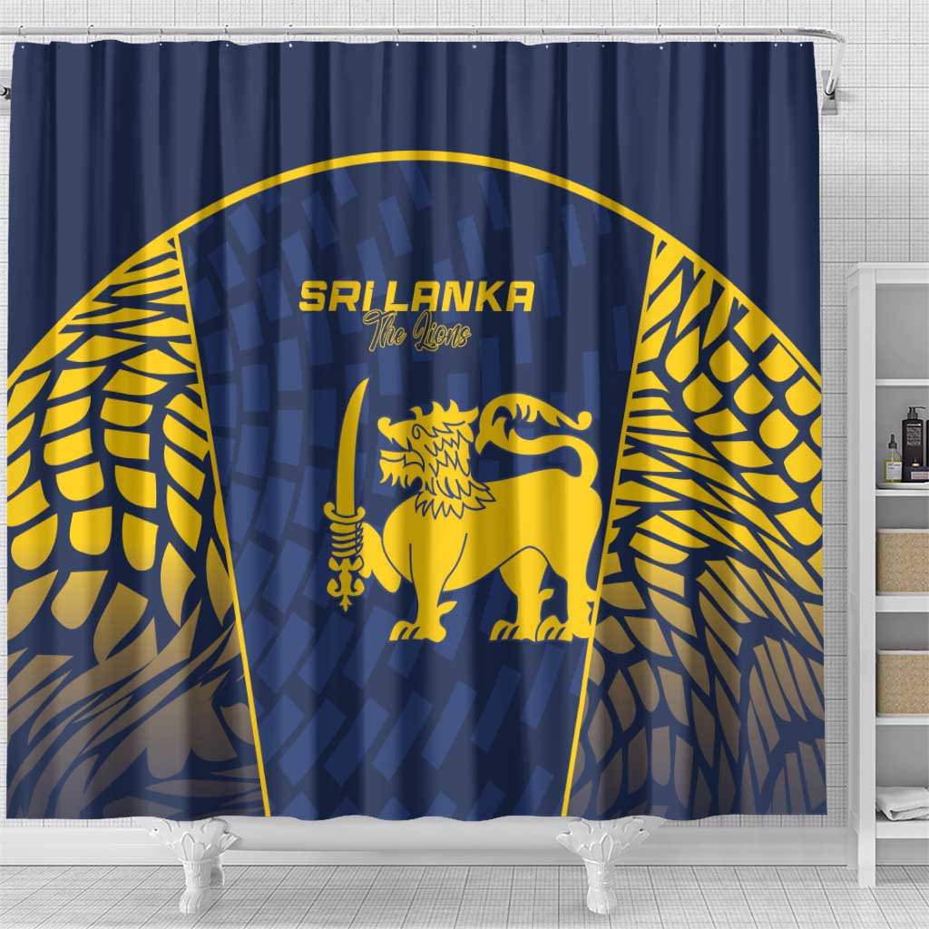 Sri Lanka Cricket Shower Curtain Go Champions Lions
