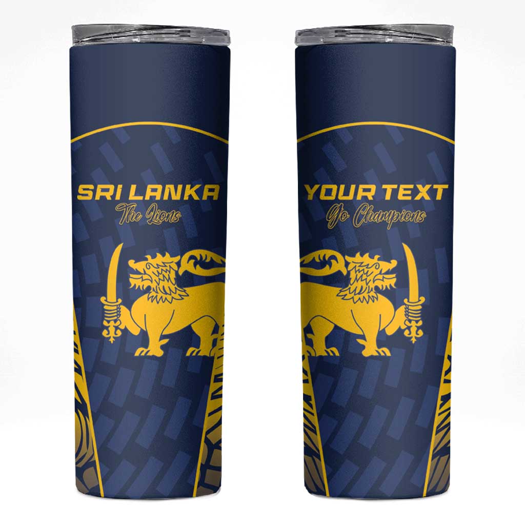 Custom Sri Lanka Cricket Skinny Tumbler Go Champions Lions