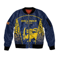 Custom Sri Lanka Cricket Sleeve Zip Bomber Jacket Go Champions Lions