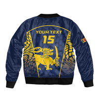 Custom Sri Lanka Cricket Sleeve Zip Bomber Jacket Go Champions Lions
