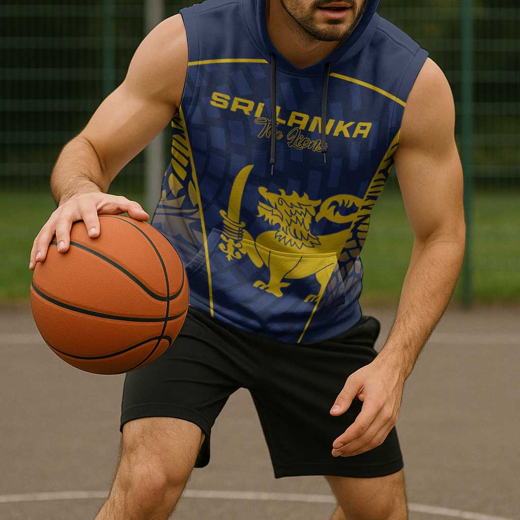 Custom Sri Lanka Cricket Sleeveless Hoodie Go Champions Lions