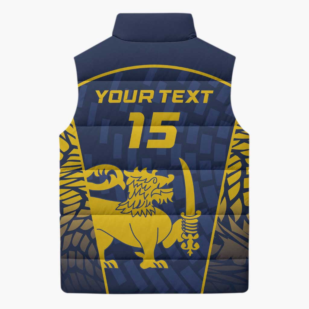 Custom Sri Lanka Cricket Sleeveless Puffer Jacket Go Champions Lions