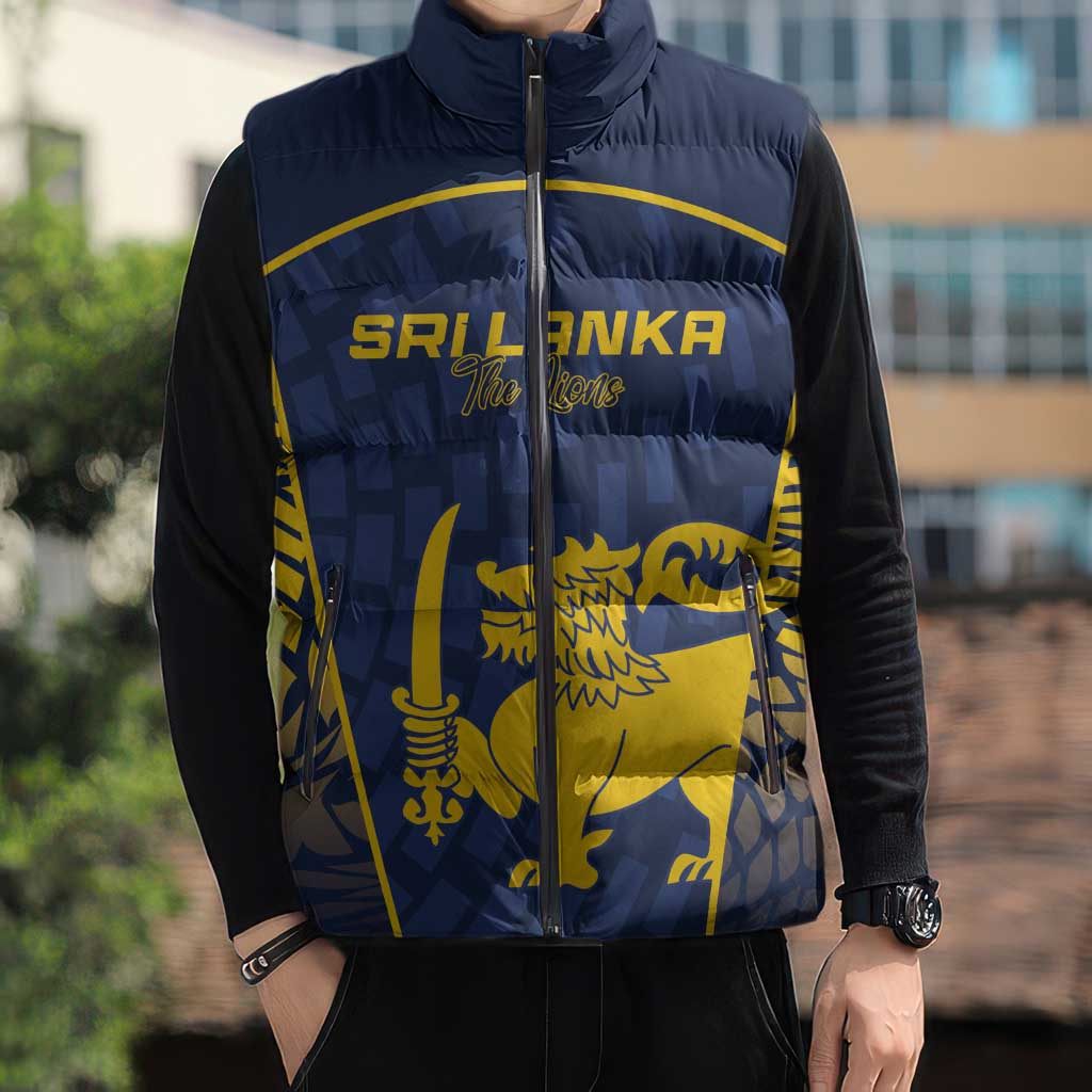 Custom Sri Lanka Cricket Sleeveless Puffer Jacket Go Champions Lions