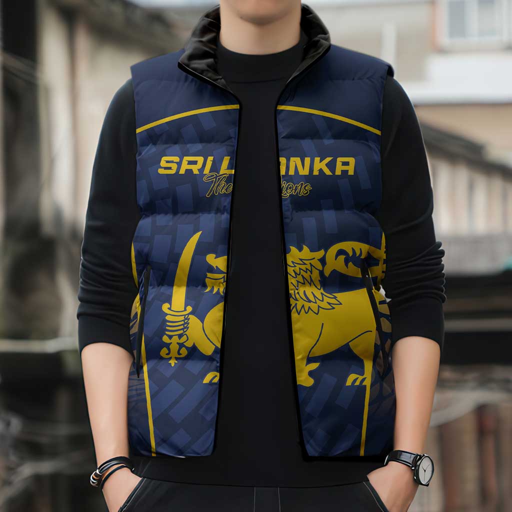 Custom Sri Lanka Cricket Sleeveless Puffer Jacket Go Champions Lions