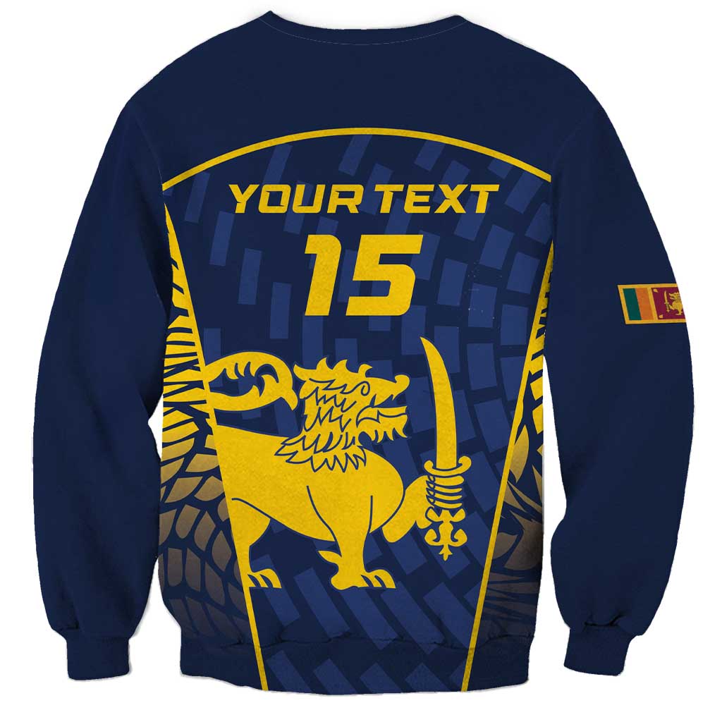 Custom Sri Lanka Cricket Sweatshirt Go Champions Lions