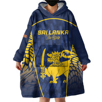Custom Sri Lanka Cricket Wearable Blanket Hoodie Go Champions Lions