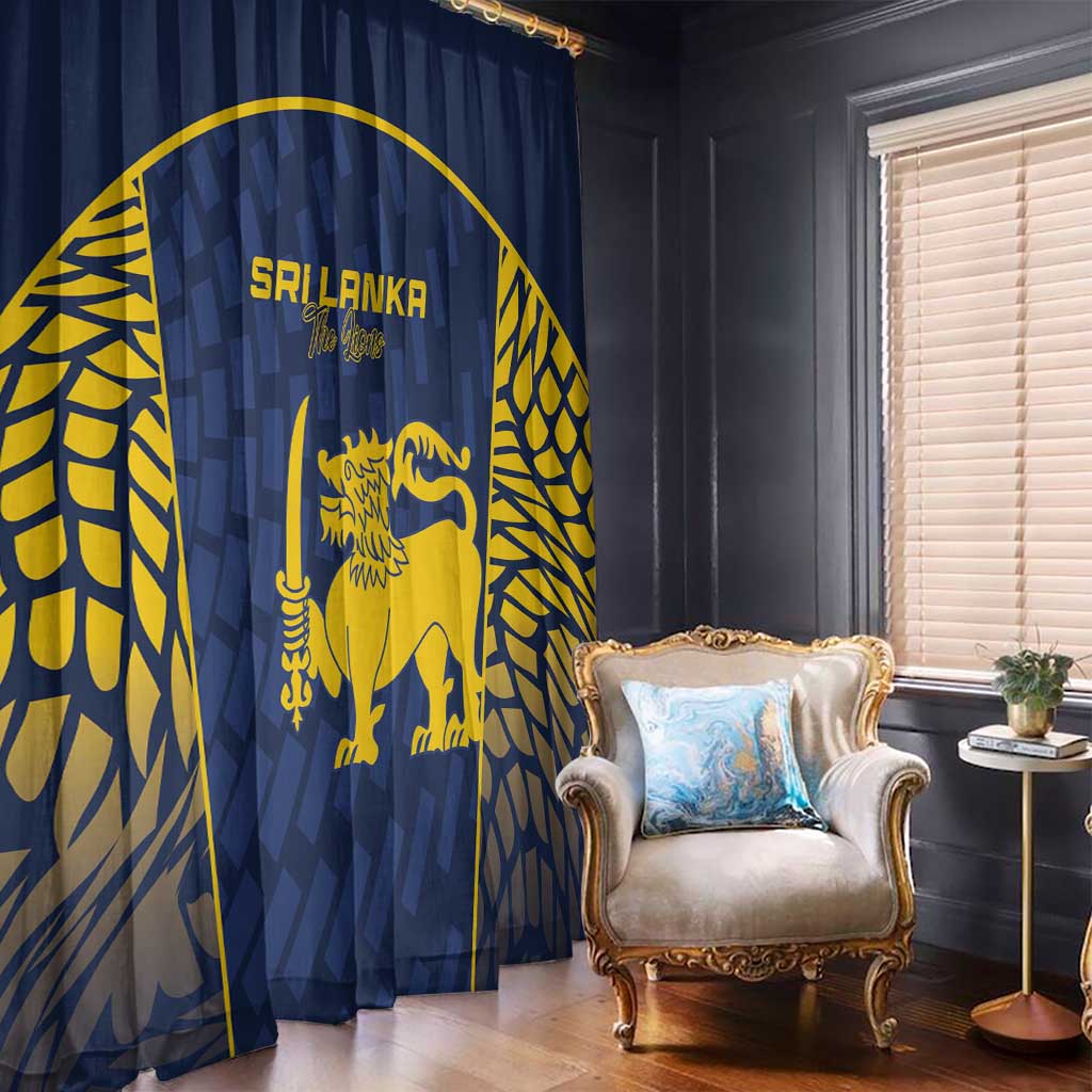 Sri Lanka Cricket Window Curtain Go Champions Lions