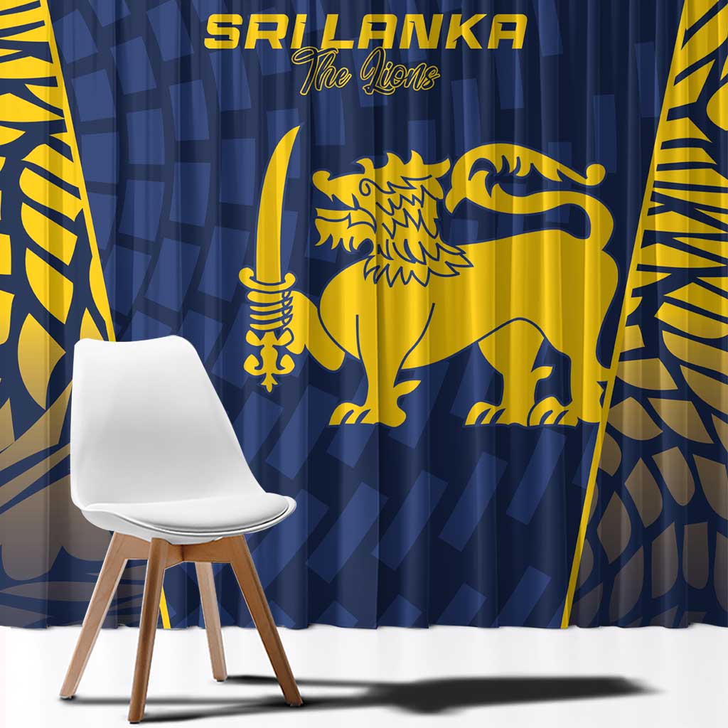 Sri Lanka Cricket Window Curtain Go Champions Lions