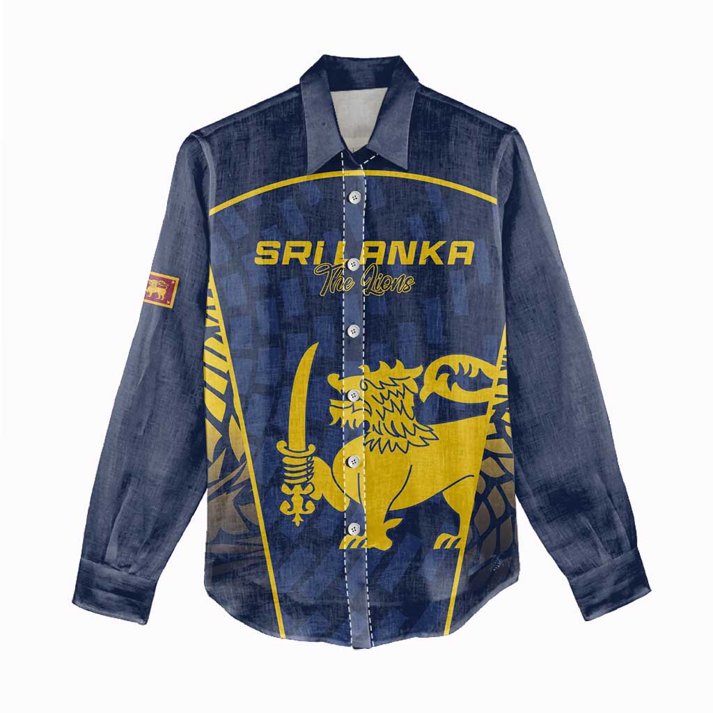 Custom Sri Lanka Cricket Women Casual Shirt Go Champions Lions