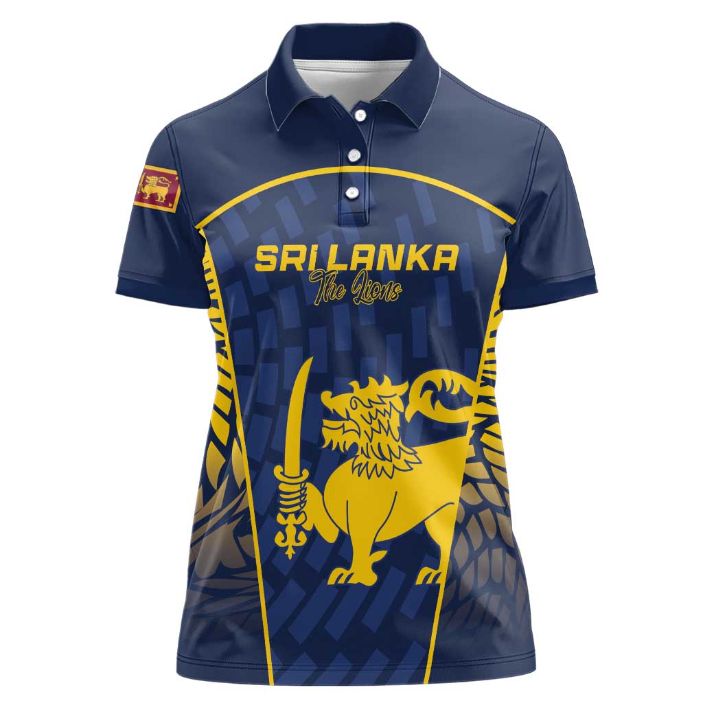 Custom Sri Lanka Cricket Women Polo Shirt Go Champions Lions