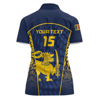 Custom Sri Lanka Cricket Women Polo Shirt Go Champions Lions