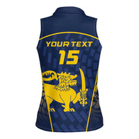 Custom Sri Lanka Cricket Women Sleeveless Polo Shirt Go Champions Lions
