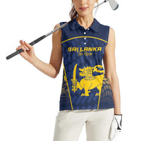 Custom Sri Lanka Cricket Women Sleeveless Polo Shirt Go Champions Lions