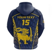 Custom Sri Lanka Cricket Zip Hoodie Go Champions Lions