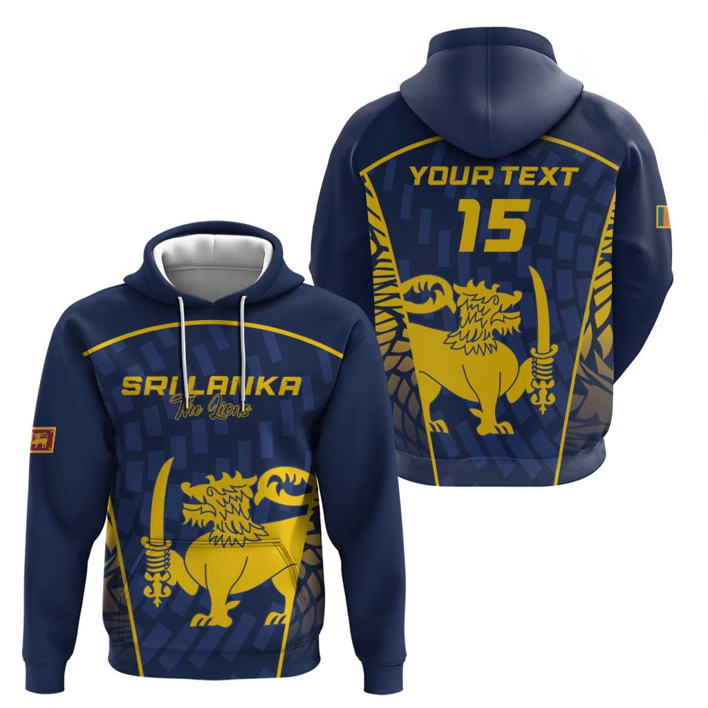 Custom Sri Lanka Cricket Zip Hoodie Go Champions Lions