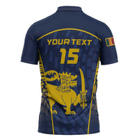 Custom Sri Lanka Cricket Zipper Polo Shirt Go Champions Lions
