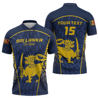 Custom Sri Lanka Cricket Zipper Polo Shirt Go Champions Lions