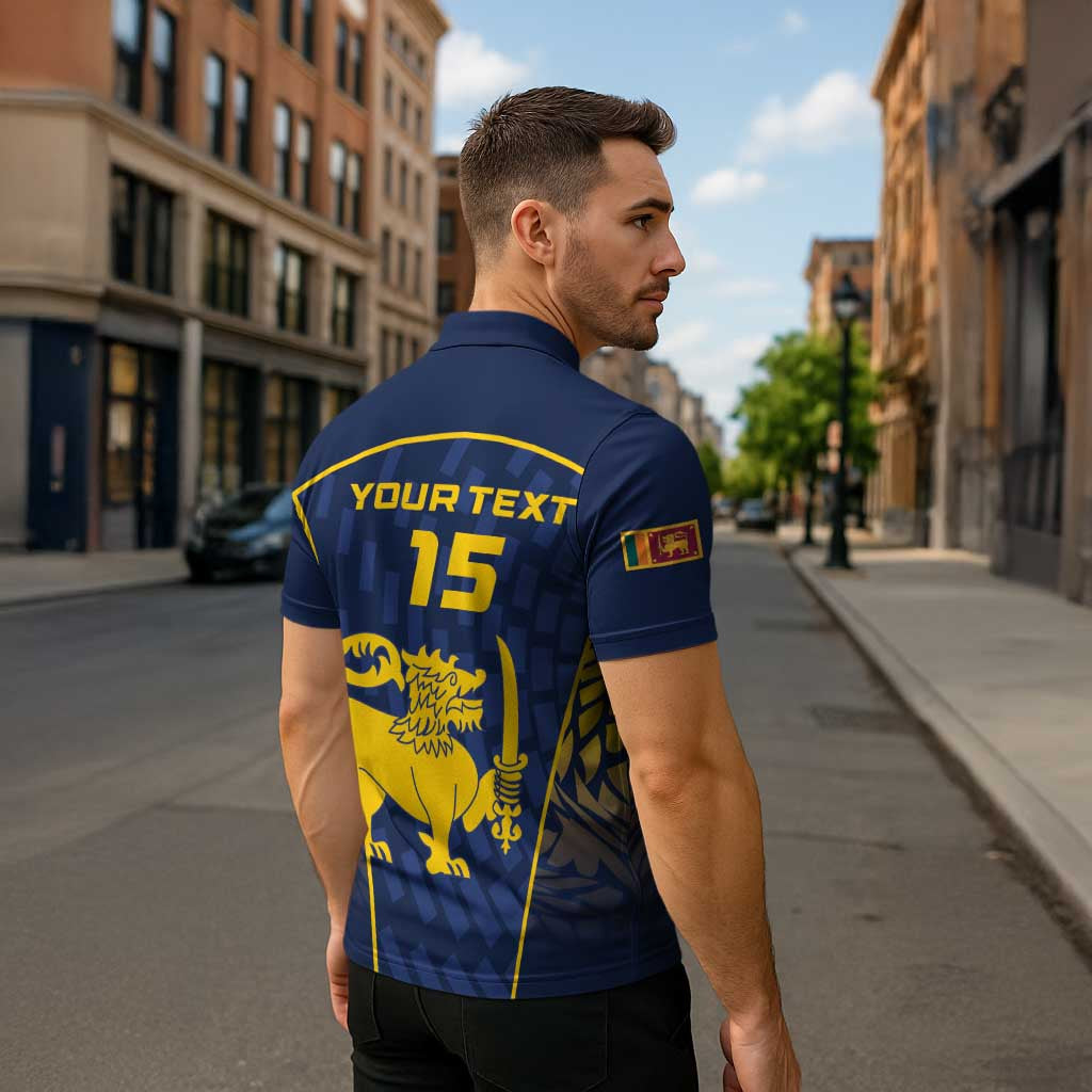 Custom Sri Lanka Cricket Zipper Polo Shirt Go Champions Lions