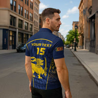 Custom Sri Lanka Cricket Zipper Polo Shirt Go Champions Lions