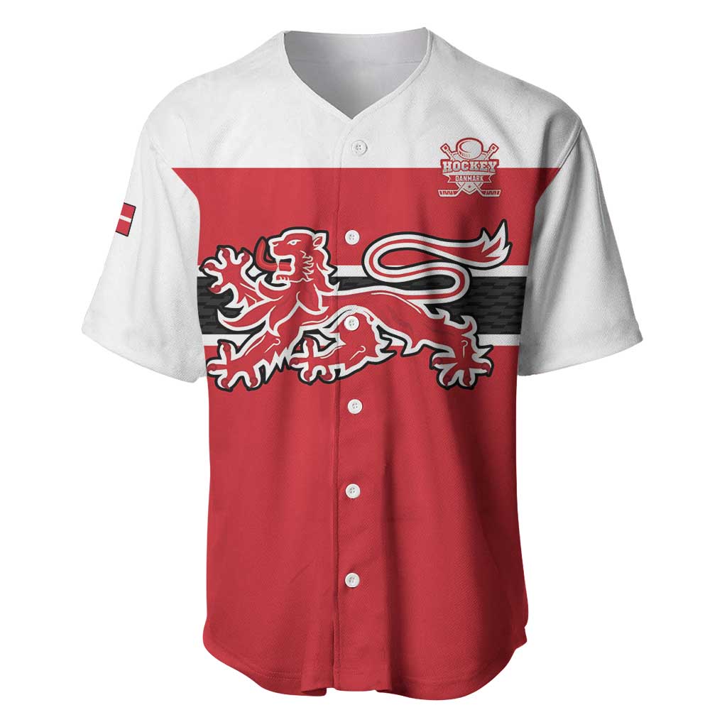 Custom Denmark Ice Hockey 2026 Baseball Jersey Fight for Glory Red Jersey