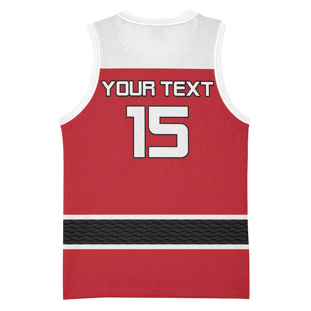 Custom Denmark Ice Hockey 2026 Basketball Jersey Fight for Glory Red Jersey