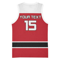 Custom Denmark Ice Hockey 2026 Basketball Jersey Fight for Glory Red Jersey