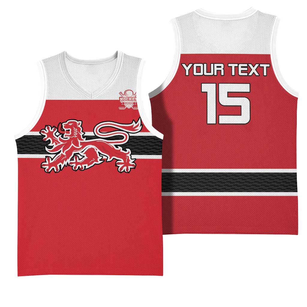 Custom Denmark Ice Hockey 2026 Basketball Jersey Fight for Glory Red Jersey
