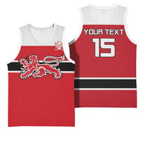 Custom Denmark Ice Hockey 2026 Basketball Jersey Fight for Glory Red Jersey