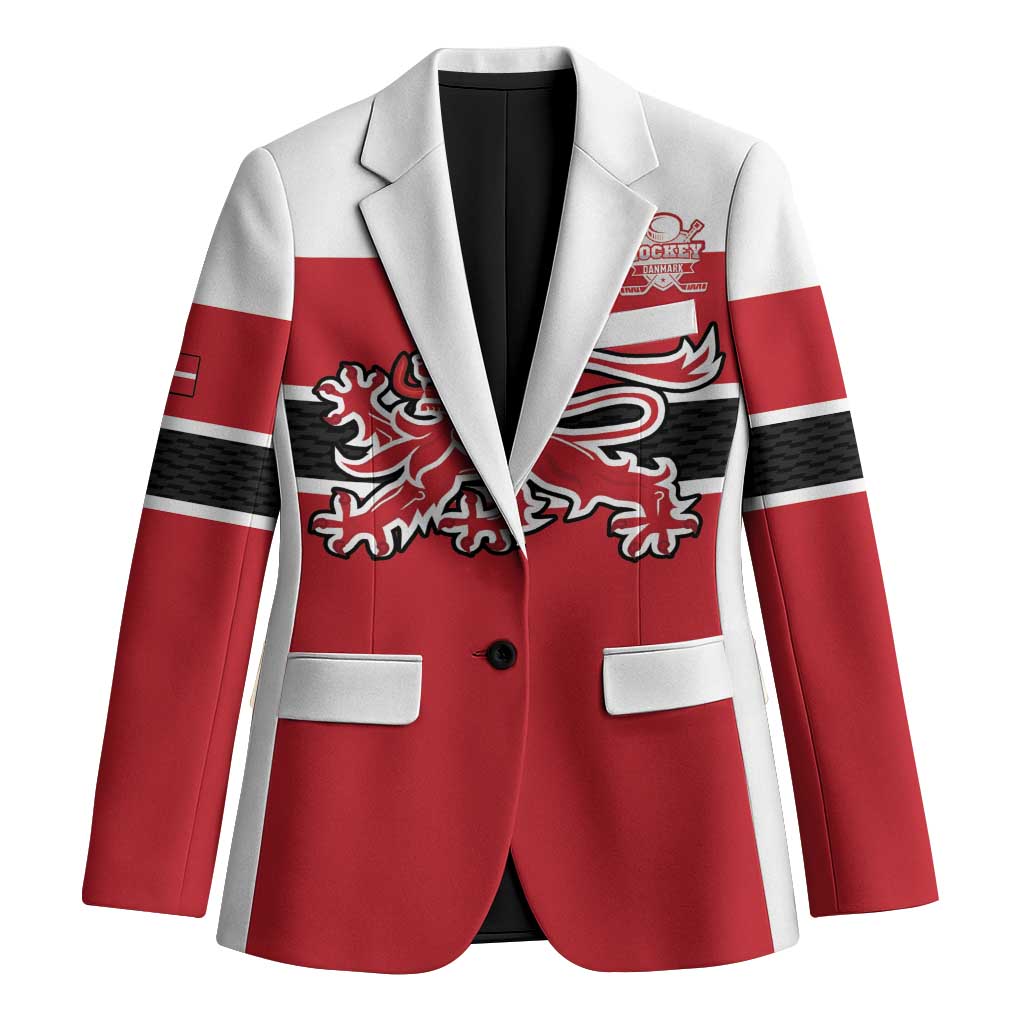 Custom Denmark Ice Hockey 2026 Blazer Fight for Glory Red Jersey