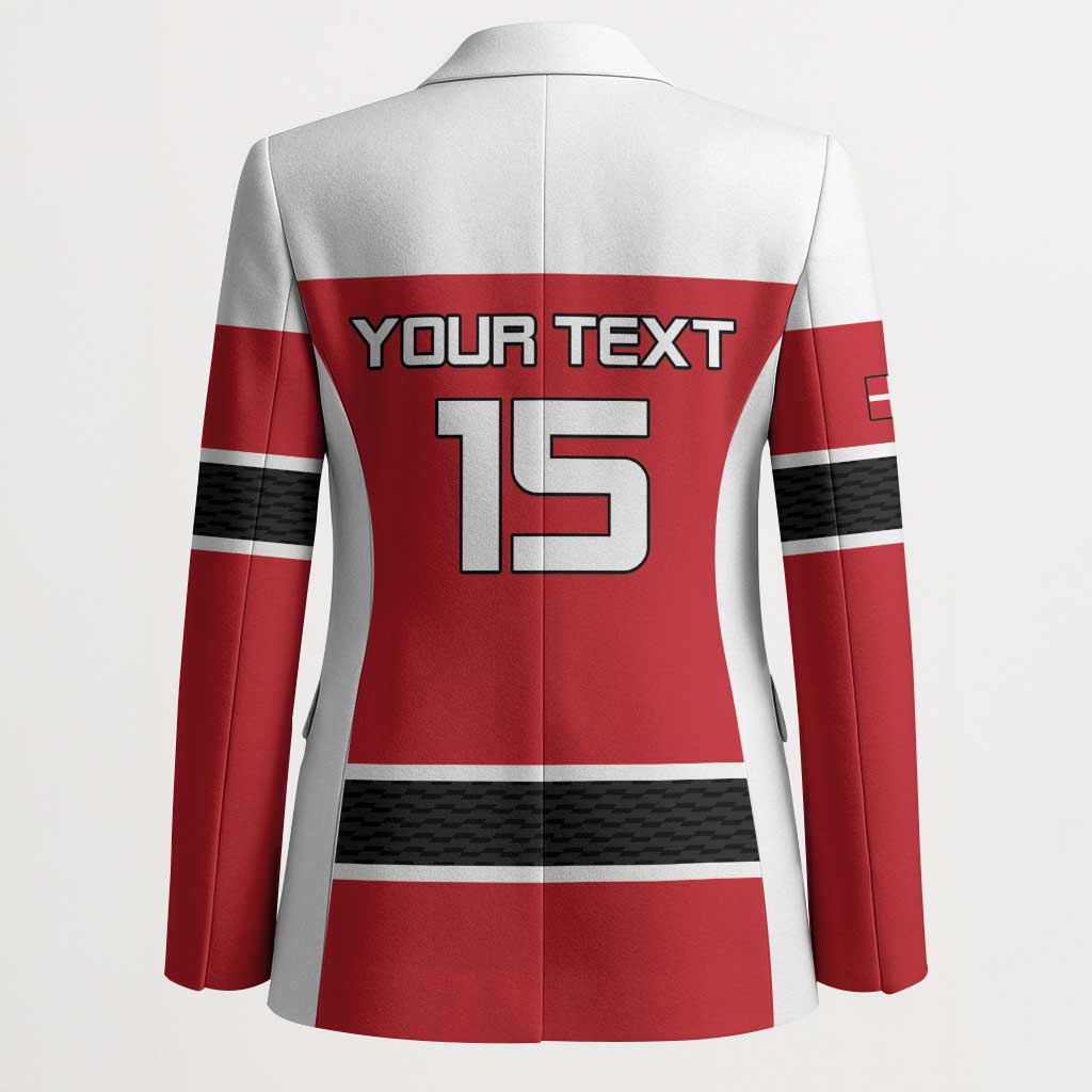Custom Denmark Ice Hockey 2026 Blazer Fight for Glory Red Jersey