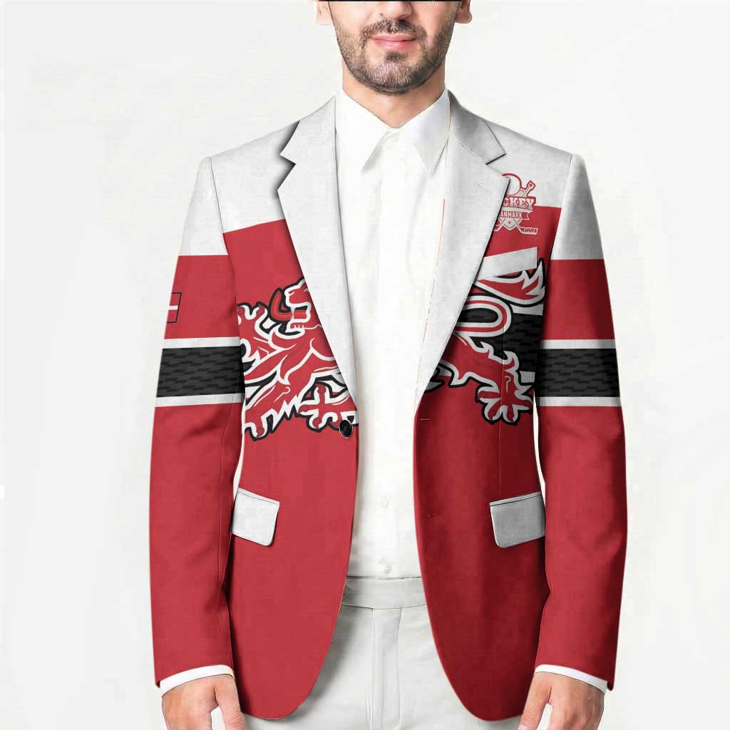 Custom Denmark Ice Hockey 2026 Blazer Fight for Glory Red Jersey