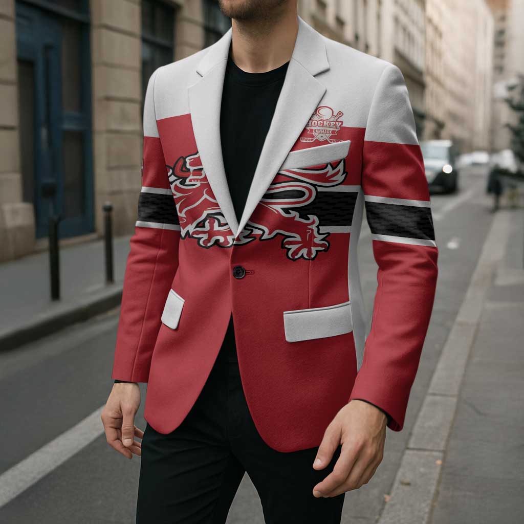 Custom Denmark Ice Hockey 2026 Blazer Fight for Glory Red Jersey