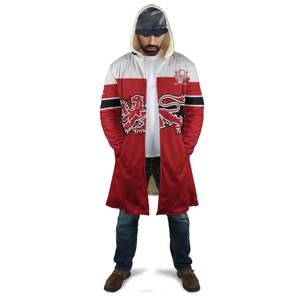 Custom Denmark Ice Hockey 2026 Cloak Fight for Glory Red Jersey