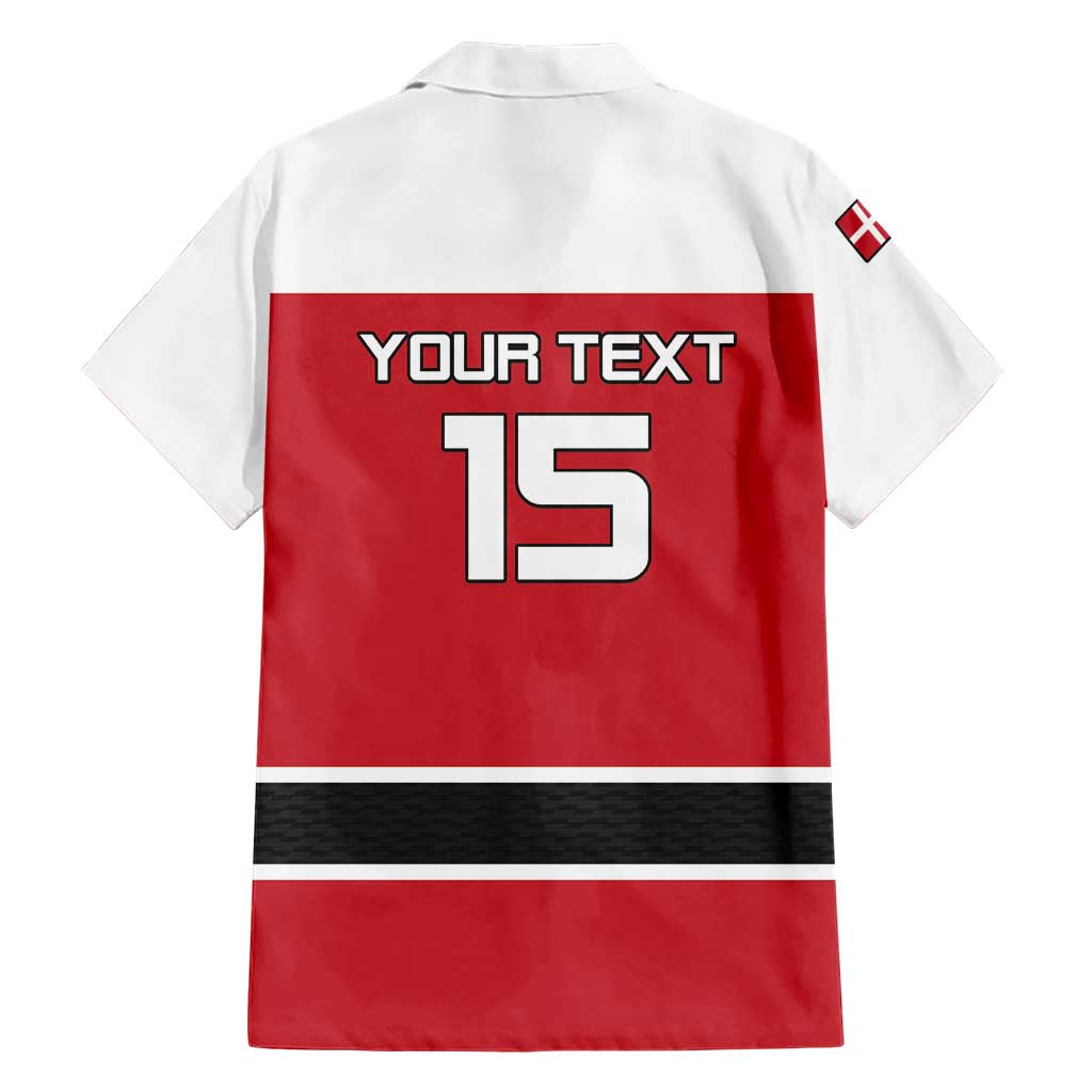Custom Denmark Ice Hockey 2026 Hawaiian Shirt Fight for Glory Red Jersey