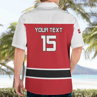 Custom Denmark Ice Hockey 2026 Hawaiian Shirt Fight for Glory Red Jersey