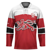 Custom Denmark Ice Hockey 2026 Hockey Jersey Fight for Glory Red Jersey