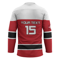 Custom Denmark Ice Hockey 2026 Hockey Jersey Fight for Glory Red Jersey