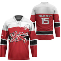 Custom Denmark Ice Hockey 2026 Hockey Jersey Fight for Glory Red Jersey