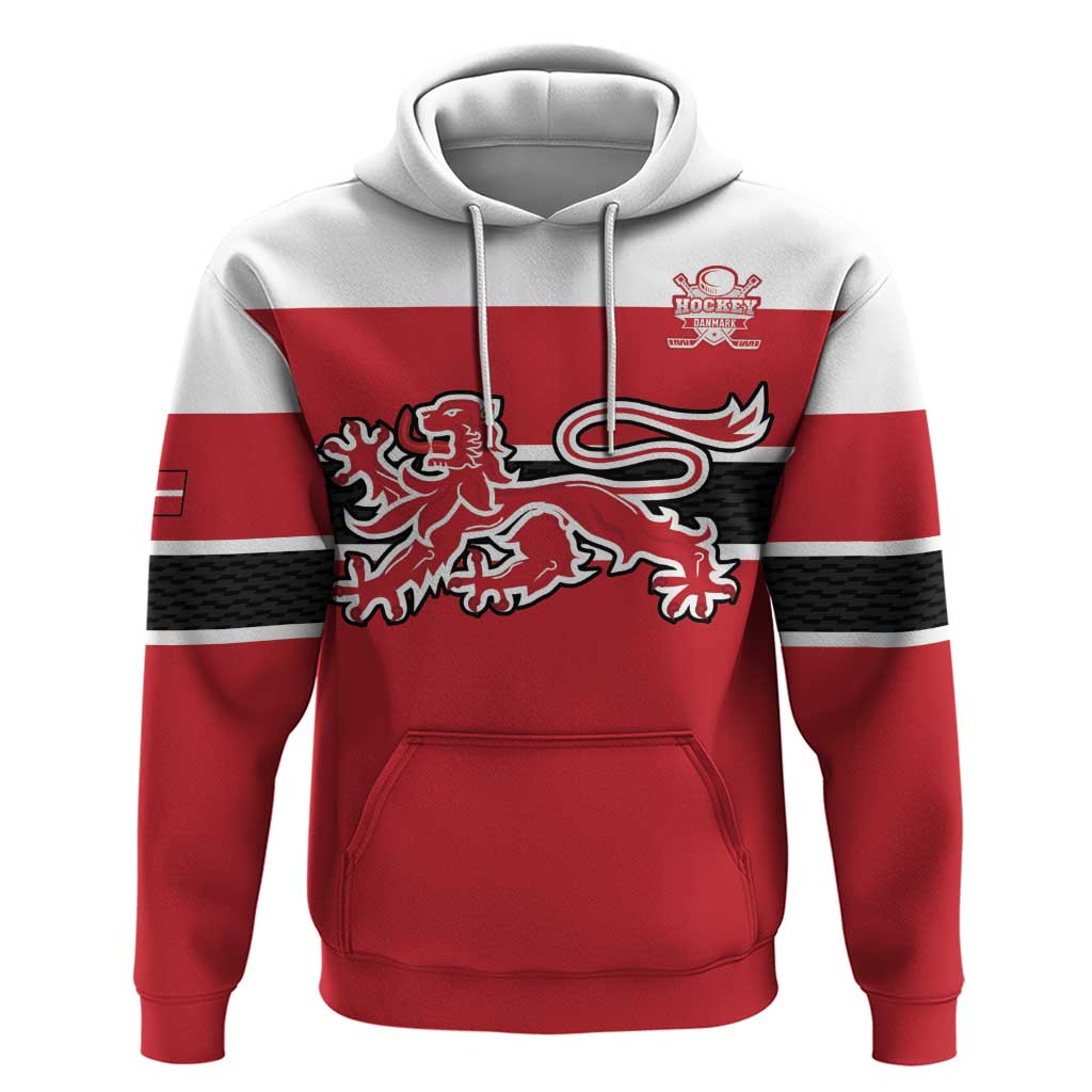 Custom Denmark Ice Hockey 2026 Hoodie Fight for Glory Red Jersey