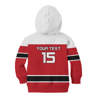 Custom Denmark Ice Hockey 2026 Kid Hoodie Fight for Glory Red Jersey