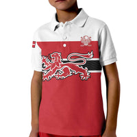 Custom Denmark Ice Hockey 2026 Kid Polo Shirt Fight for Glory Red Jersey