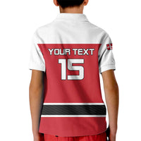 Custom Denmark Ice Hockey 2026 Kid Polo Shirt Fight for Glory Red Jersey