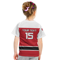 Custom Denmark Ice Hockey 2026 Kid T Shirt Fight for Glory Red Jersey