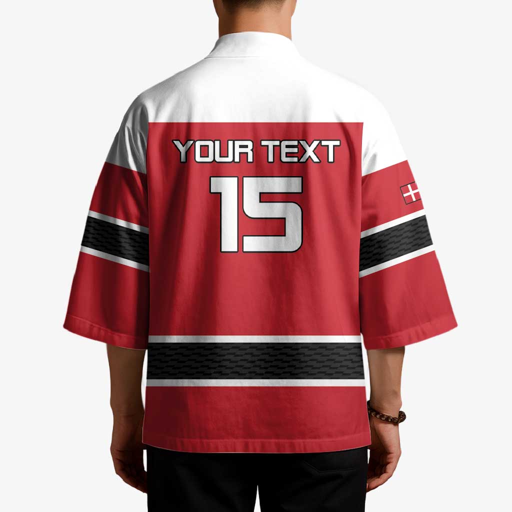 Custom Denmark Ice Hockey 2026 Kimono Fight for Glory Red Jersey